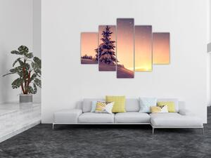 Havas fa egy réten képe (150x105 cm)