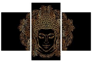 Arany Buddha képe (90x60 cm)