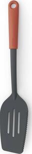 Brabantia Tasty+ Cook & Serve spatula, egyik oldali vágóéllel, beépített serpenyőtartóval, akasztóval, hőálló, műanyag, terrakotta rózsaszín - 122804