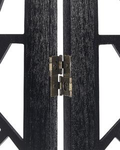 Összecsukható fekete paraván négy panellel 170 x 163 cm PIANLARGO