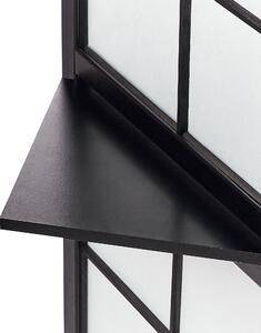 Összecsukható fekete paraván négy panellel 170 x 120 cm GOMAGOI