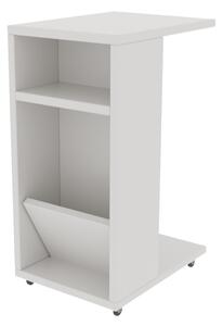 Görgős kisasztal Beiarn 40x30x63cm fehér