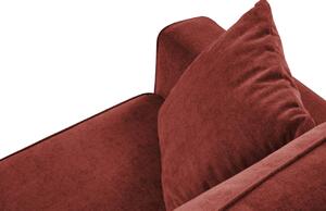 Piros szövet háromszemélyes kanapé Micadoni Dunas 233 cm