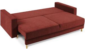 Piros szövet háromszemélyes kanapé Micadoni Dunas 233 cm