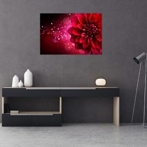 Piros virágok képe (90x60 cm)