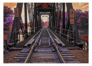 Egy vasúti híd képe (70x50 cm)