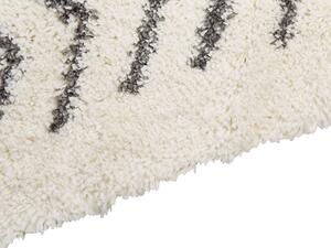 Fehér és szürke hosszú szálú szőnyeg 80 x 150 cm AYRUM