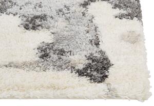 Fehér és szürke hosszú szálú szőnyeg 80 x 150 cm SEVAN