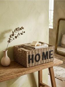 Sinsay - Fonott tárolókosár Home felirattal - bézs