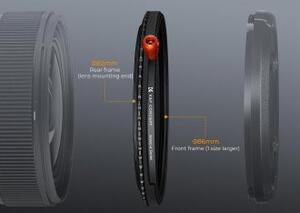 K&F Concept NANO-X, CPL+VARIO ND2-32+Black Mist 1/4 szűrő, w/o black cross, HD, vízlep, karcálló, 62