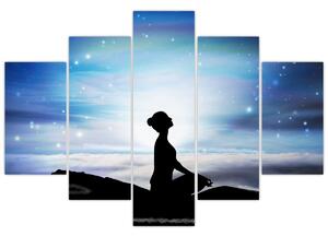 Meditáló nő képe (150x105 cm)