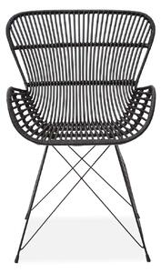 Rattan kerti szék K335 - fekete