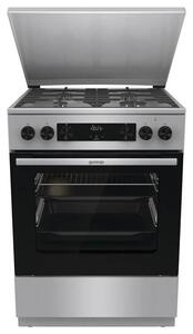 Gorenje GKS6C71XF Kombinált 4 zónás szabadonálló Gáz/Elektromos Tűzhely - Inox