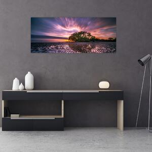 Egy kép a tengerparton naplementekor (120x50 cm)