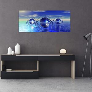 Absztrakció kép - víz (120x50 cm)