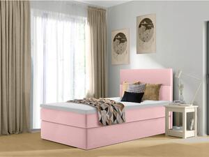 Wilsondo MINI 1 kárpitozott egyszemélyes boxspring ágy 90x200 - rózsaszín Felnyitás: Balos
