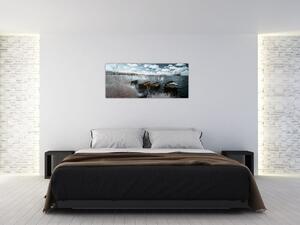 Kép - Fa csónak a tón (120x50 cm)