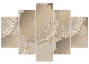 Kép - Mandalák arany tónusokban (150x105 cm)