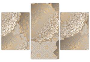 Kép - Mandalák arany tónusokban (90x60 cm)