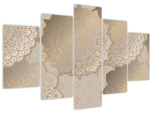 Kép - Mandalák arany tónusokban (150x105 cm)