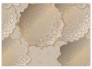 Kép - Mandalák arany tónusokban (70x50 cm)