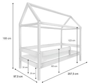 Wilsondo PERY fa házikó ágy 90x200 - fehér