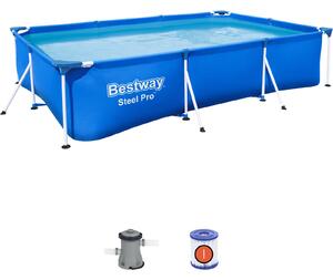 Bestway Steel Pro 56411 Négyszögletű medence (300 x 201 x 66 cm)