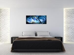 Kék fraktálos kép (120x50 cm)