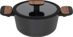 Resto MON 93187 Rozsdamentes Acél Lábas Üveg fedővel Ø 20cm 2,6L - Fekete