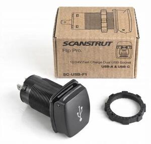 Scanstrut Dupla USB aljzat Scanstrut Flip Pro Terhelhetőség max.=6 A 10,8 - 32 V/DC