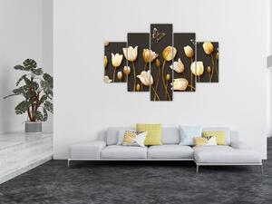 Kép - Tulipánok - absztrakt (150x105 cm)