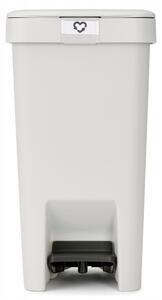 Brabantia StepUp pedálos kuka hulladéktípus jelölő ablakkal, lecsapódásgátló fedél, 10L - C méret, 91% újrahasznosított műanyag, világosszürke - 800245