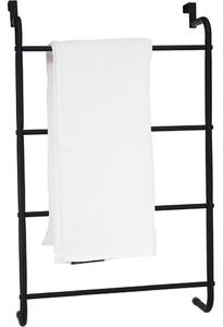 Bathroom Solutions fekete fém függő ajtó törülközőtartó
