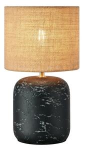 Fekete-natúr színű asztali lámpa juta búrával (magasság 32,5 cm) Montagna – Markslöjd