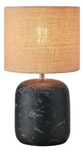 Fekete-natúr színű asztali lámpa juta búrával (magasság 45 cm) Montagna – Markslöjd