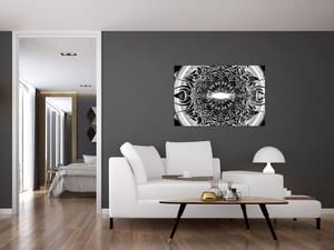 Fekete-fehér díszek képe (90x60 cm)
