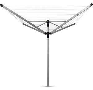 Brabantia Rotary Dryer Lift-O-Matic Advance kerti ruhaszárító 50m, forgatható, D=50mm, ultra könnyen állítható magasság, földbe szúrható, védőzsák, csipesztartó, metál szürke - 100246