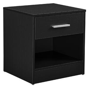 Éjjeli szekrény irodai fiókos szekrény komód 36,5 x 29,5 x 38 cm fekete 1 fiók