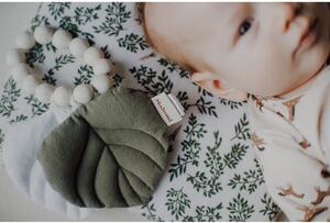 Zöld-krémszínű babaágynemű szett Green Floral – Malomi Kids