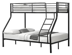Emeletes ágy Sortland 200x140/90 cm fekete