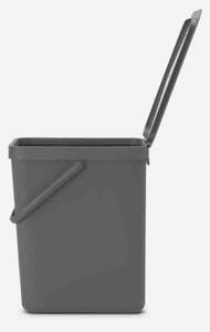 Brabantia Sort & Go Waste Bin 25 literes hulladékgyűjtő szemetes - Sötétszürke