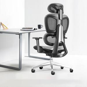 Prémium ergonomikus irodai szék, forgószék, fekete-szürke (T03)