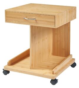 Gurulós kisasztal Jokkmokk 56,5x43x43 cm bambusz