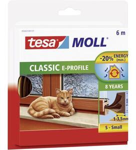 E profilú ablak szigetelő gumi, barna, 6 m x 9 mm, tesamoll 05463-00121-00 TESA 1 tekercs