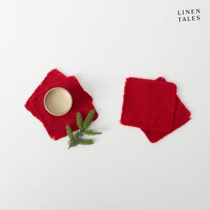 Piros poháralátét szett 4 db-os – Linen Tales