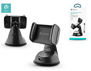 Univerzális PDA/GSM autós tartó max. 3,5-6" méretű készülékekhez - Devia Universal Suction Pad Car Mount V2 - black