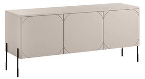 Sonatia háromajtós fémlábas TV szekrény 150 cm - kasmír