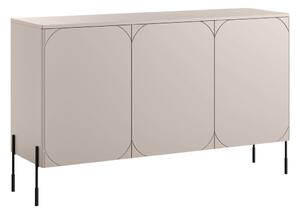 Sonatia háromajtós komód 150 cm - kasmír / fekete lábak
