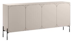 Sonatia négyajtós komód 200 cm - kasmír / fekete lábak