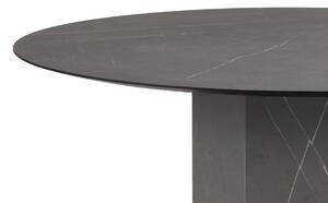 Fekete márvány étkezőasztal Micadoni Sahara 120 cm